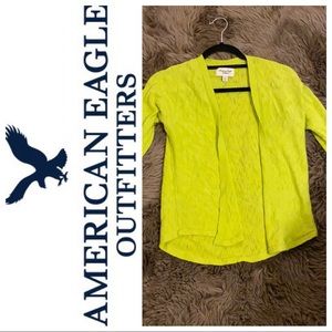 American Eagle Outfitters Neon Green Cardigan